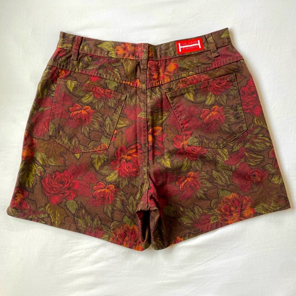 Vintage Halston Jeanswear Floral Short - Picture 2 of 4